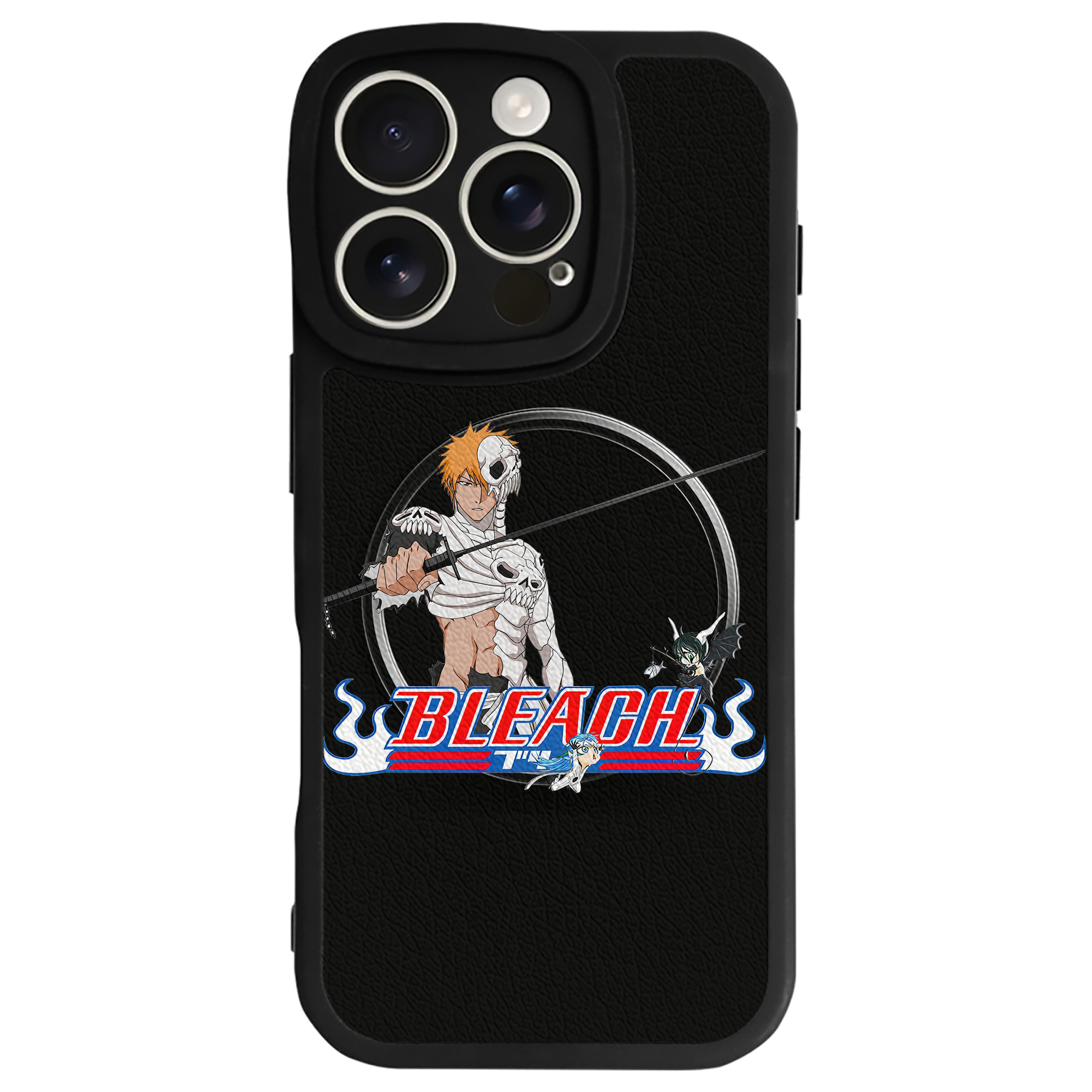 ブリーチ 黒崎一護（くろさき いちご）BLEACH Kurosaki Ichigo 【iPhone 16シリーズ対応】シリコンスマホケース（レザー調） 材質：シリコン